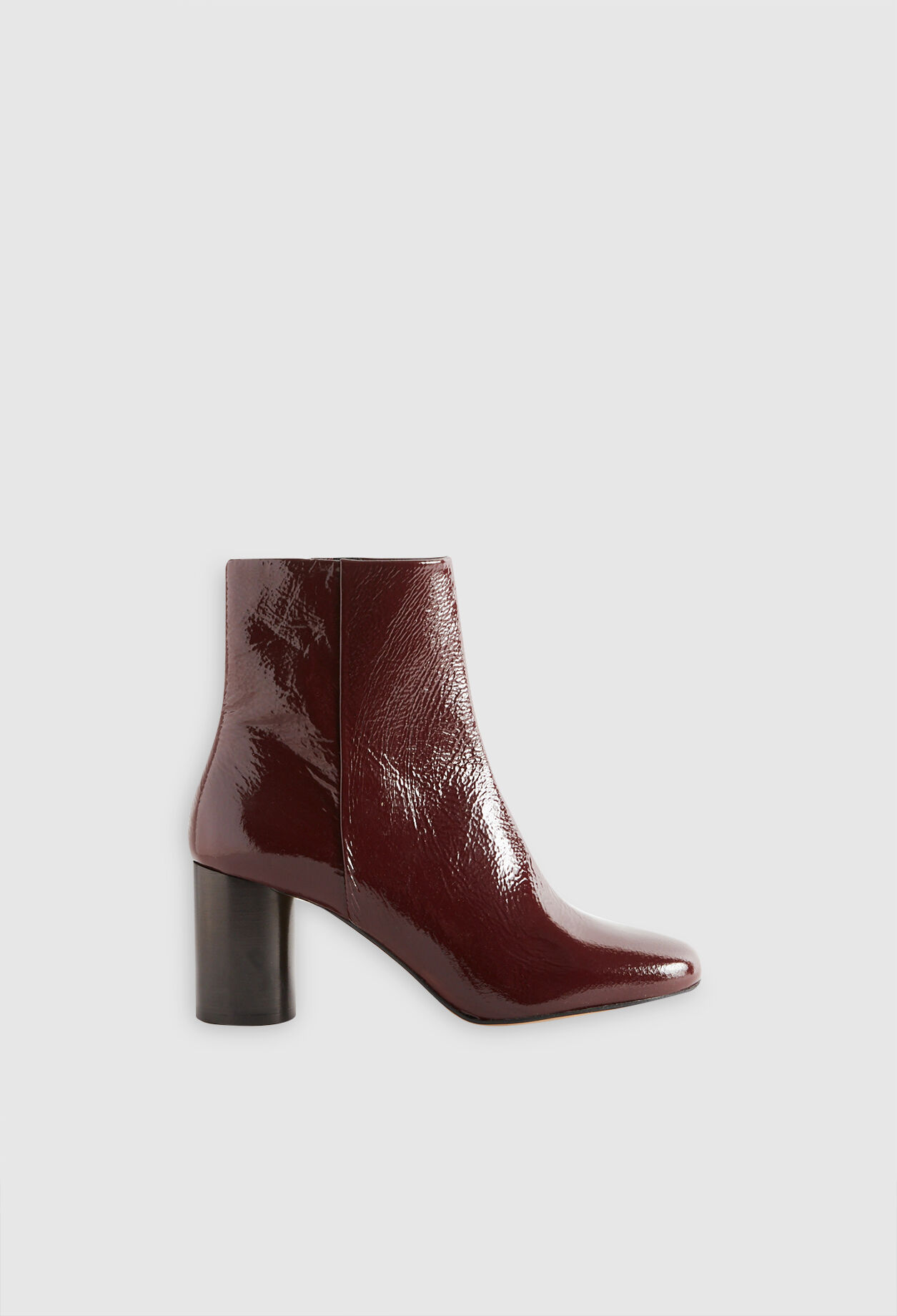 Bottines bordeaux cuir vernis