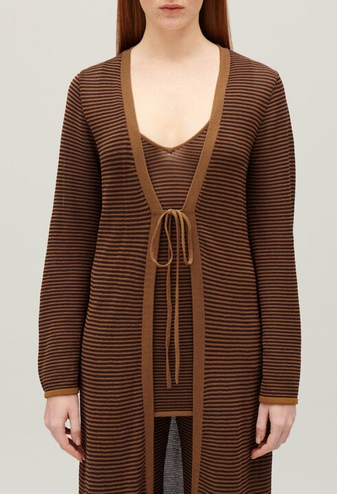Long brown cardigan