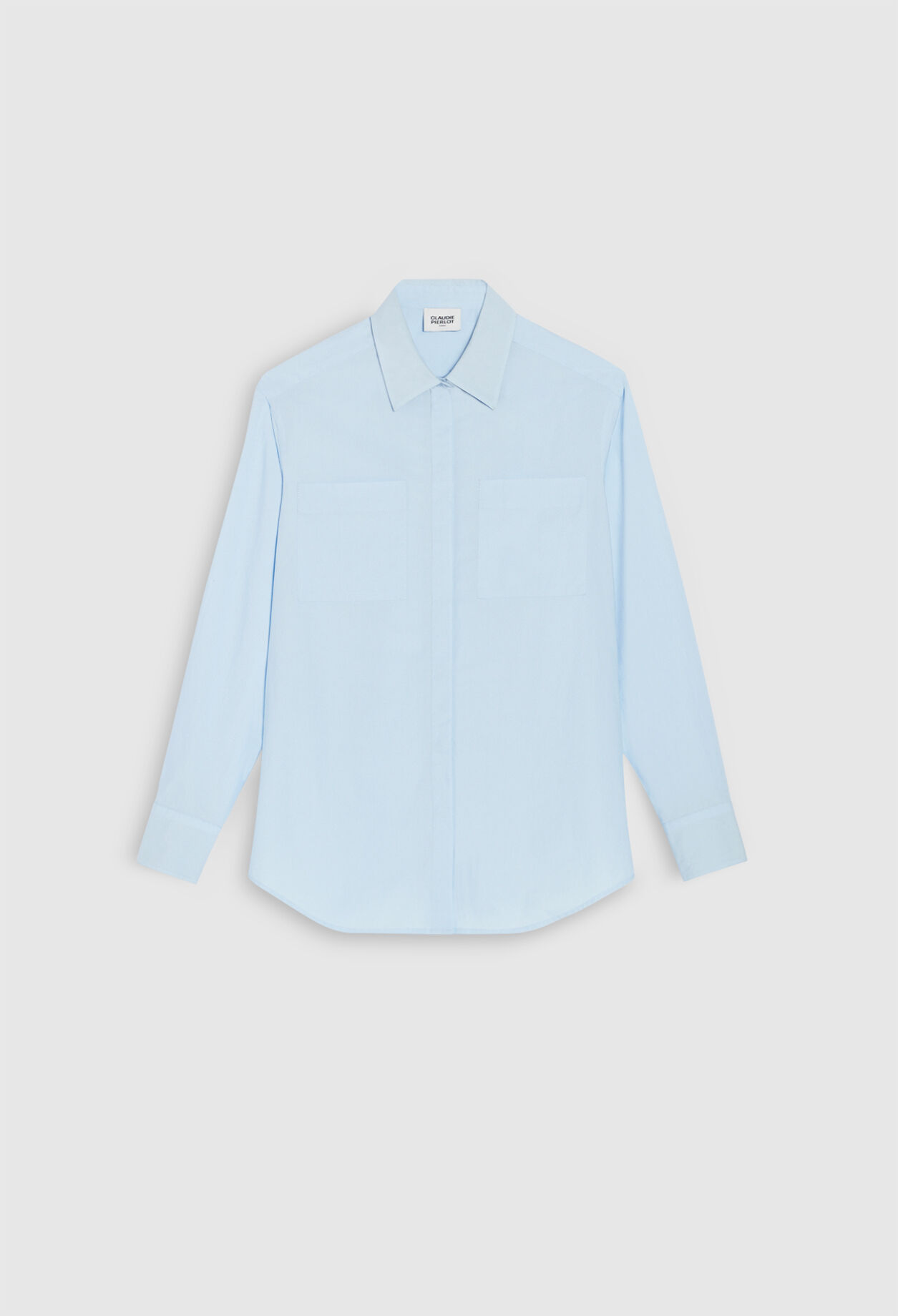 Chemise bleue ciel à manches longues