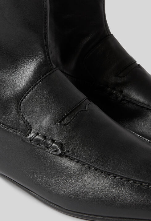 Bottines cuir style mocassins