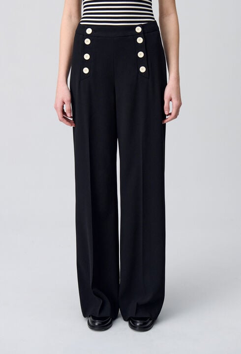 Pantalon droit à pont