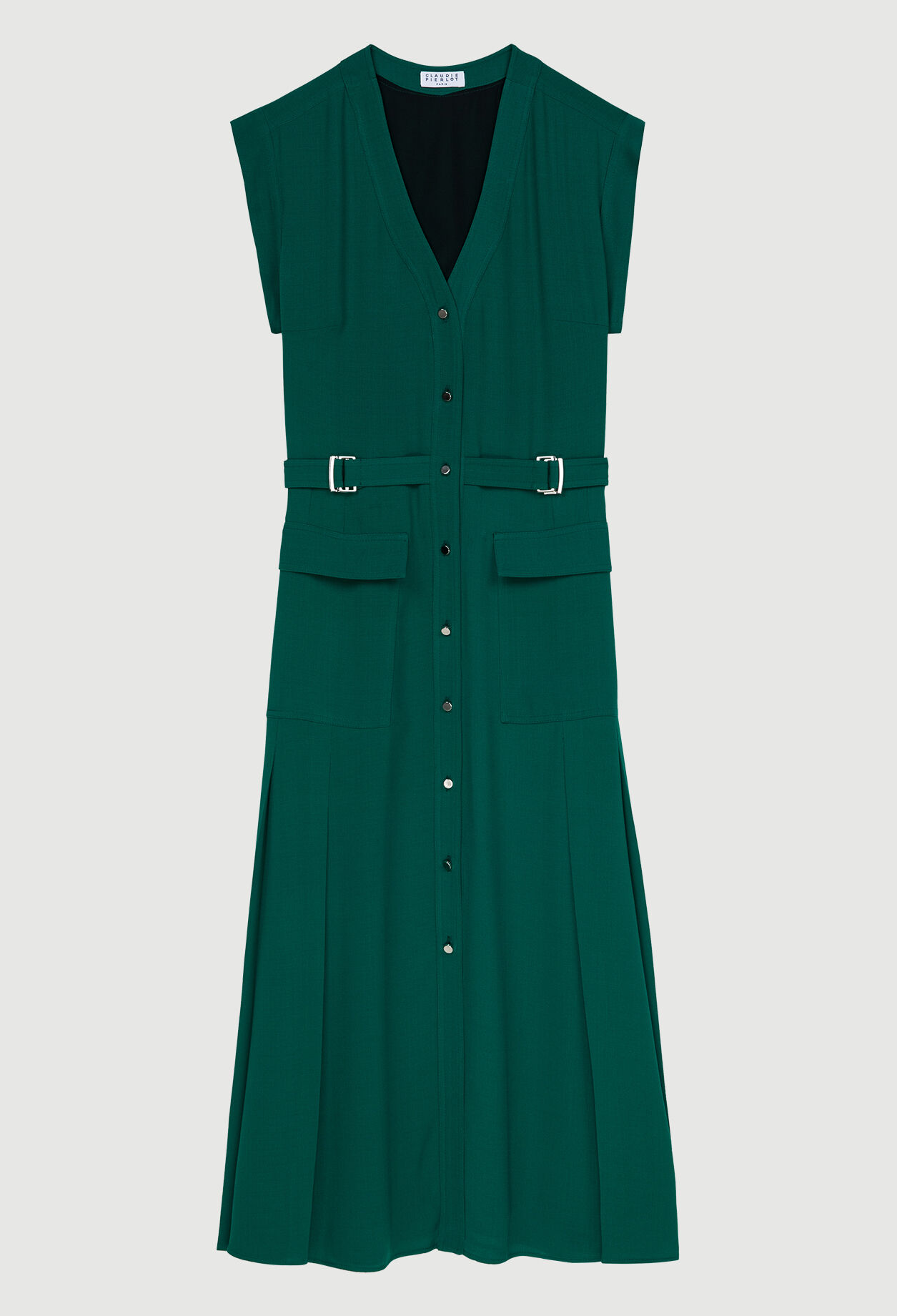 Robe sans manches vert bouteille