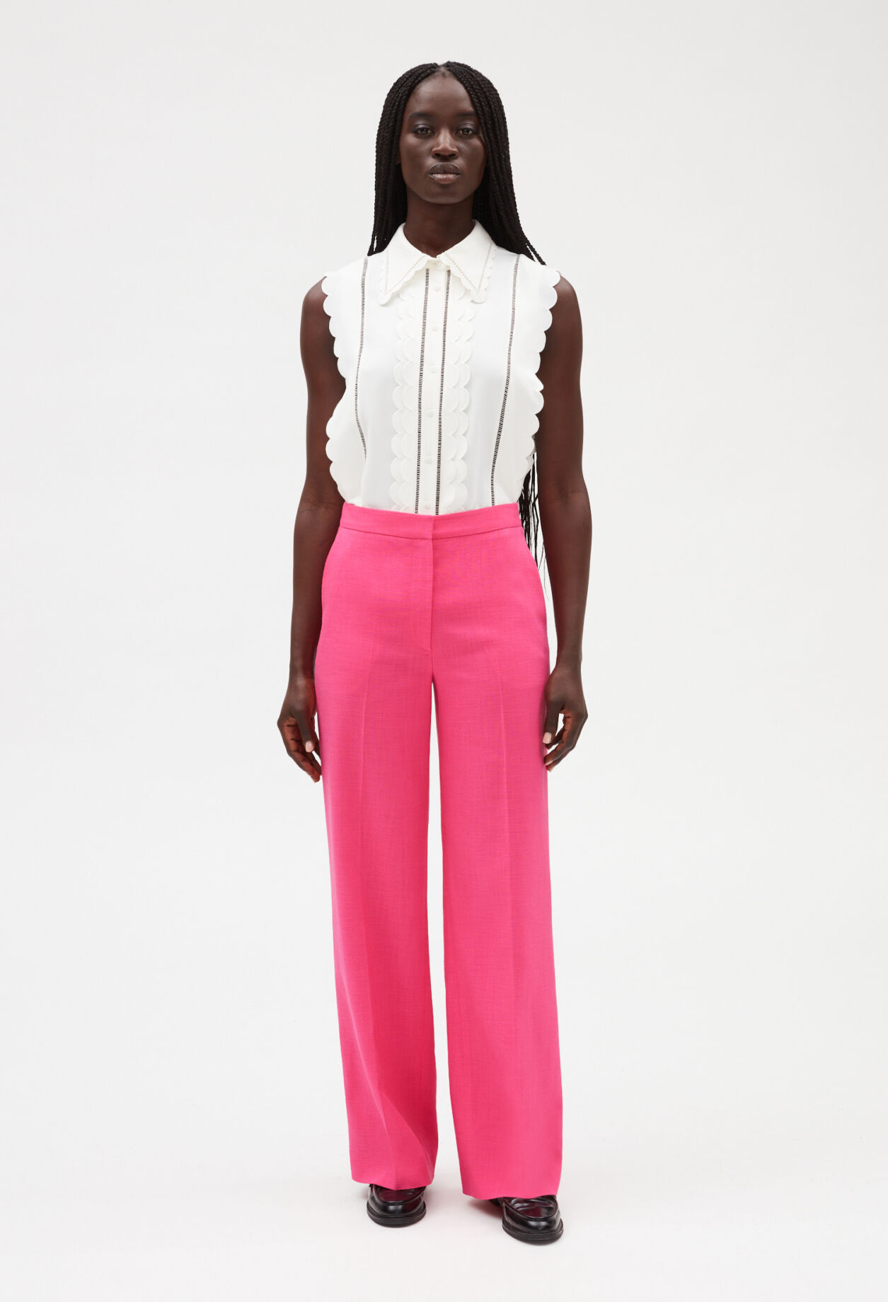 Pantalon large rose outlet