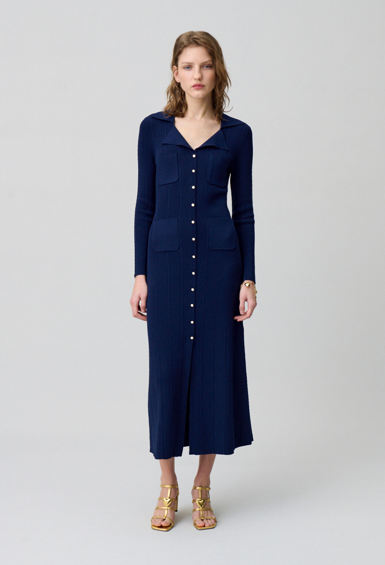 Mid-length knitted dress