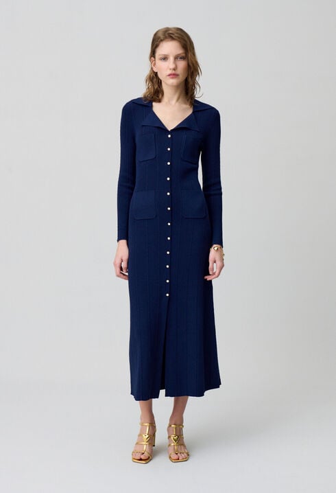 Robe mi-longue en maille