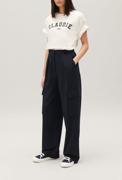 Navy cargo trousers