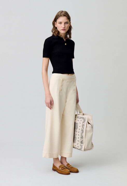 Pantalon droit à pont