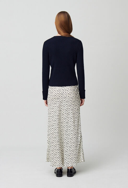 Buttoned wool-blend cardigan