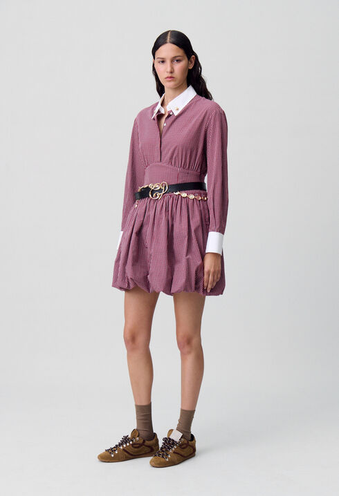 Robe courte carreaux