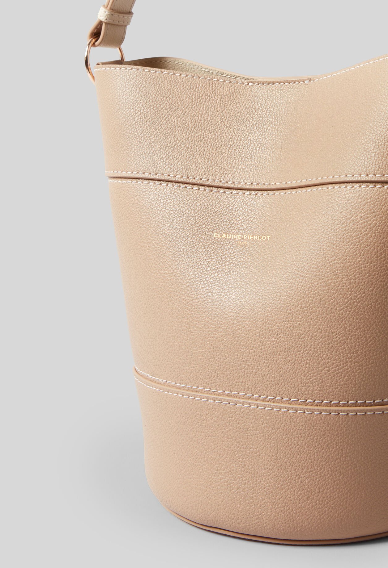 Sac seau cuir grainé