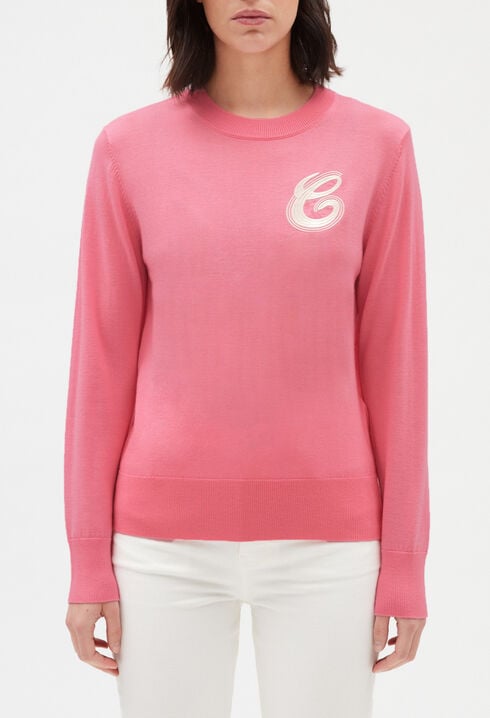 Pink knitted jumper