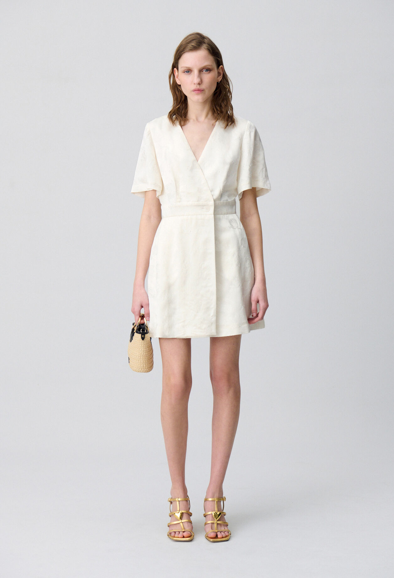 Wrap-Style Mini Dress