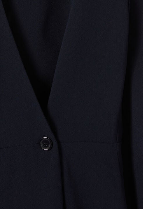 Navy wrap fluid maxi dress