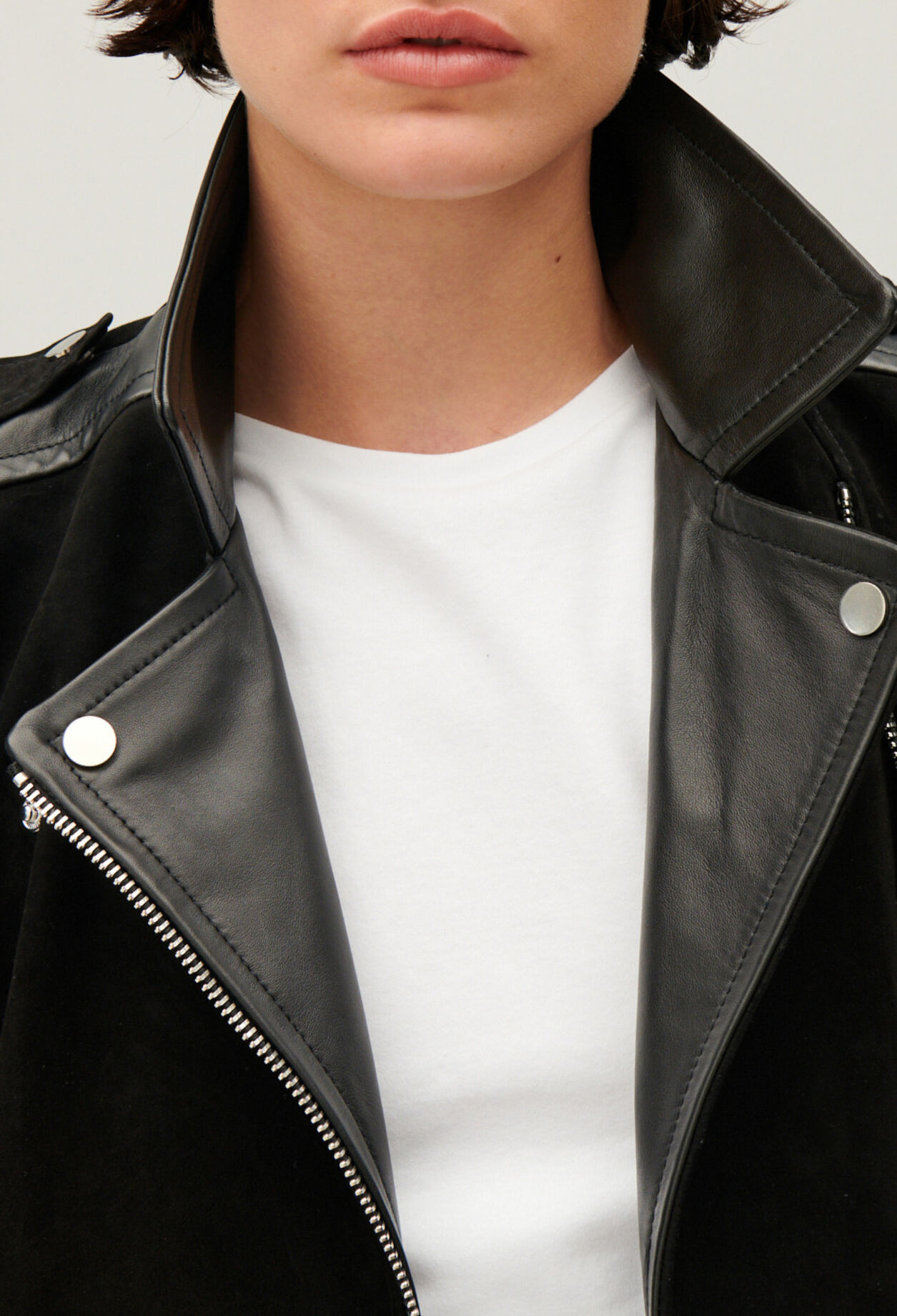 Black leather jacket