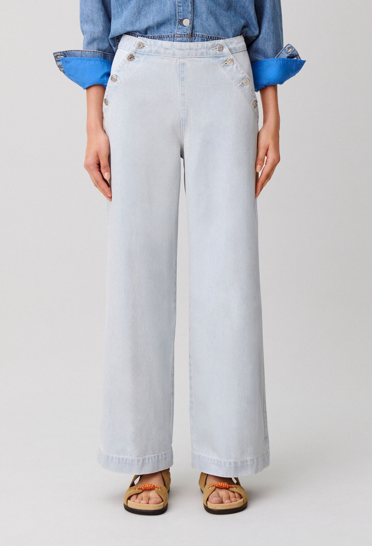 Jean &agrave; pont denim