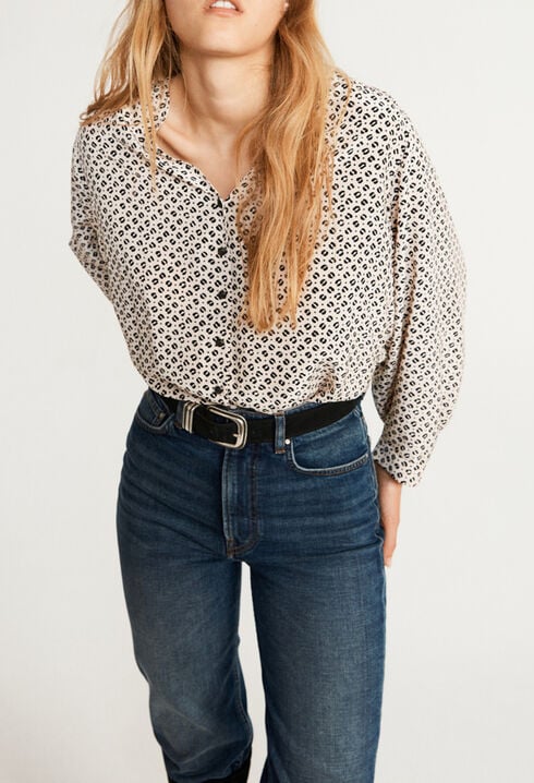 Prted blouse made from