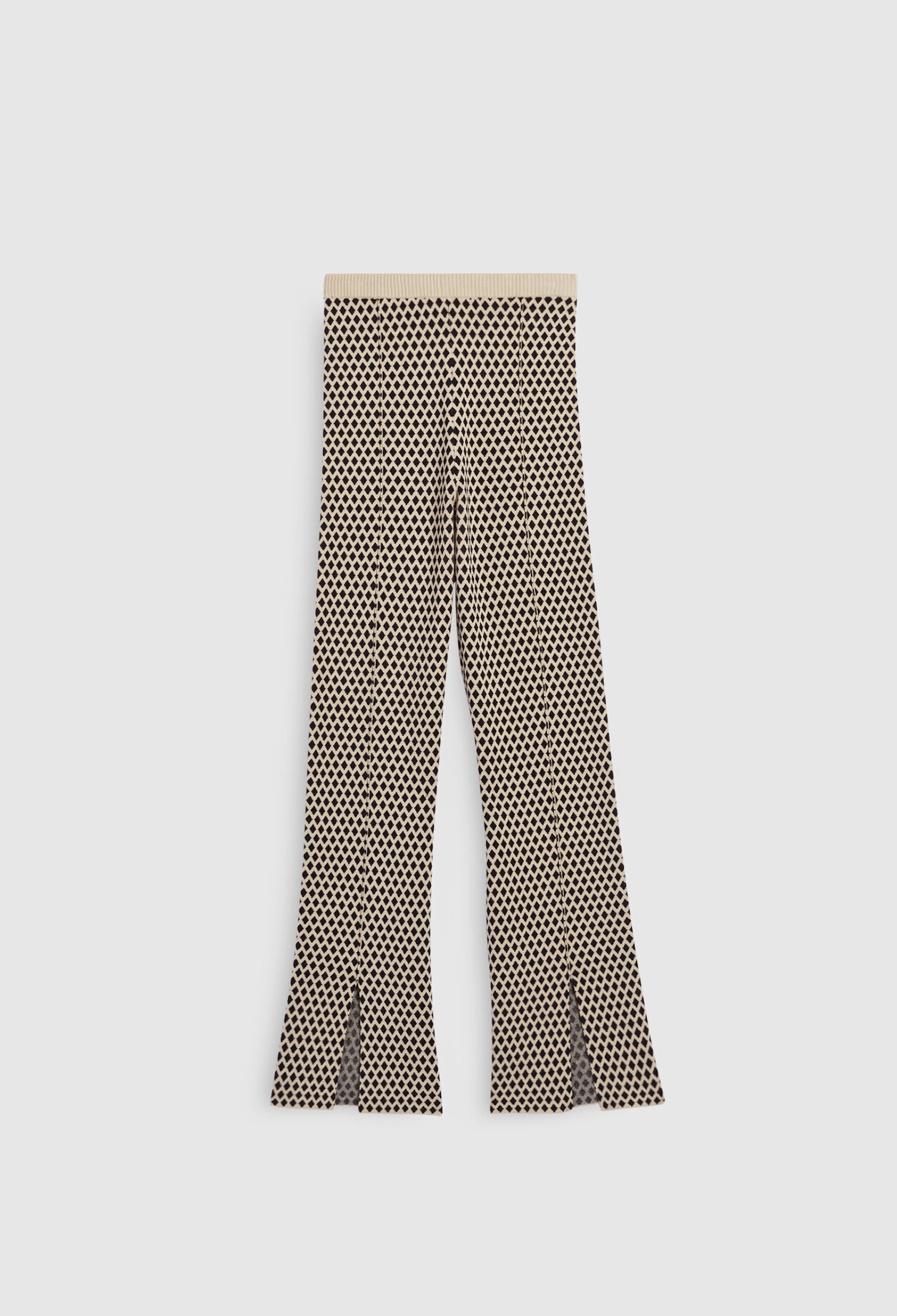 Patterned trousers made of