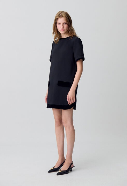 Robe courte velours