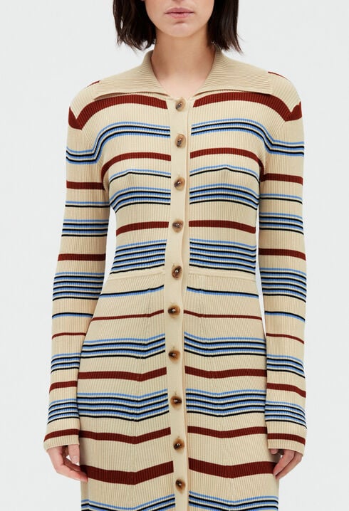 Robe midi boutonnée