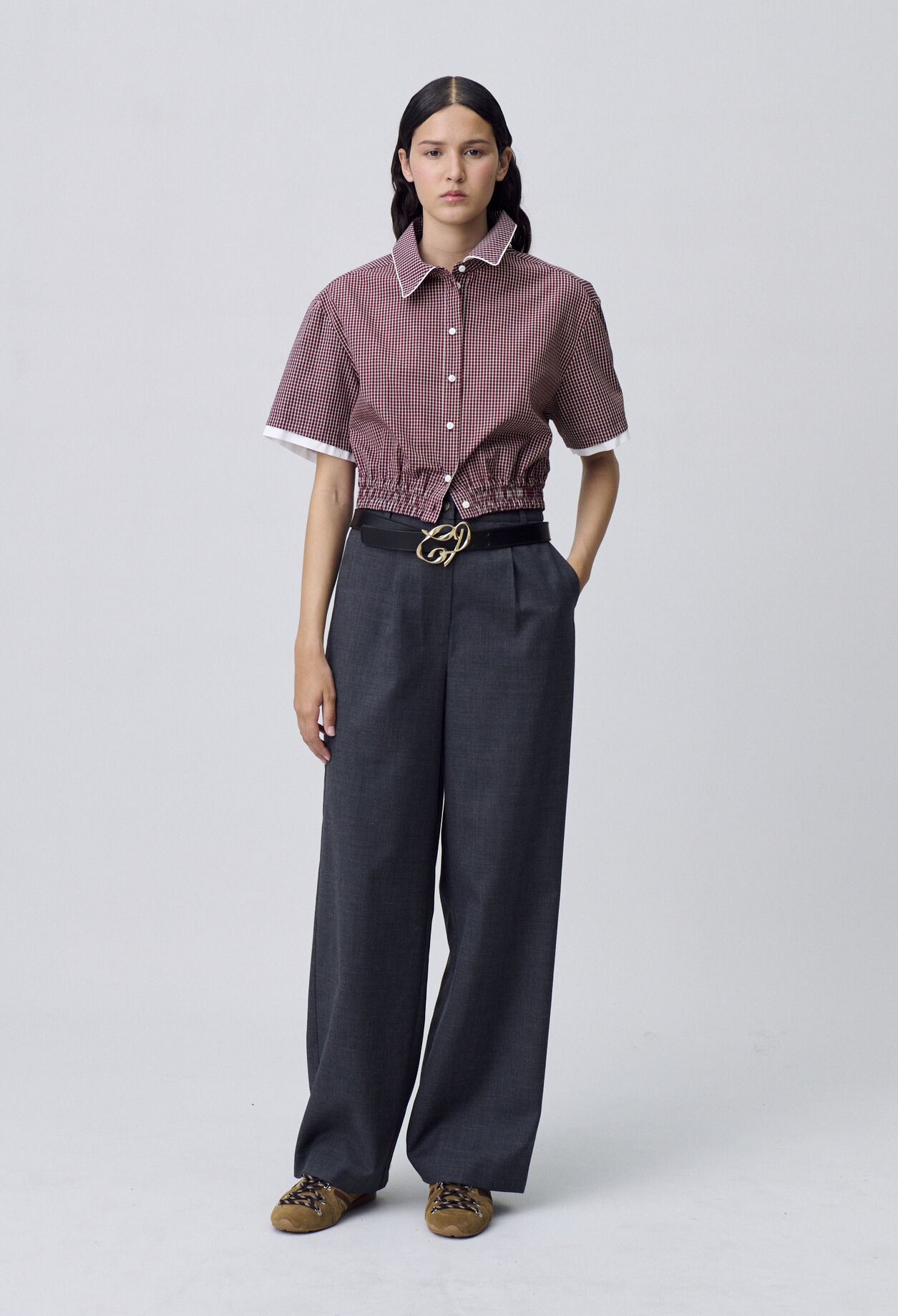 Chemise courte carreaux