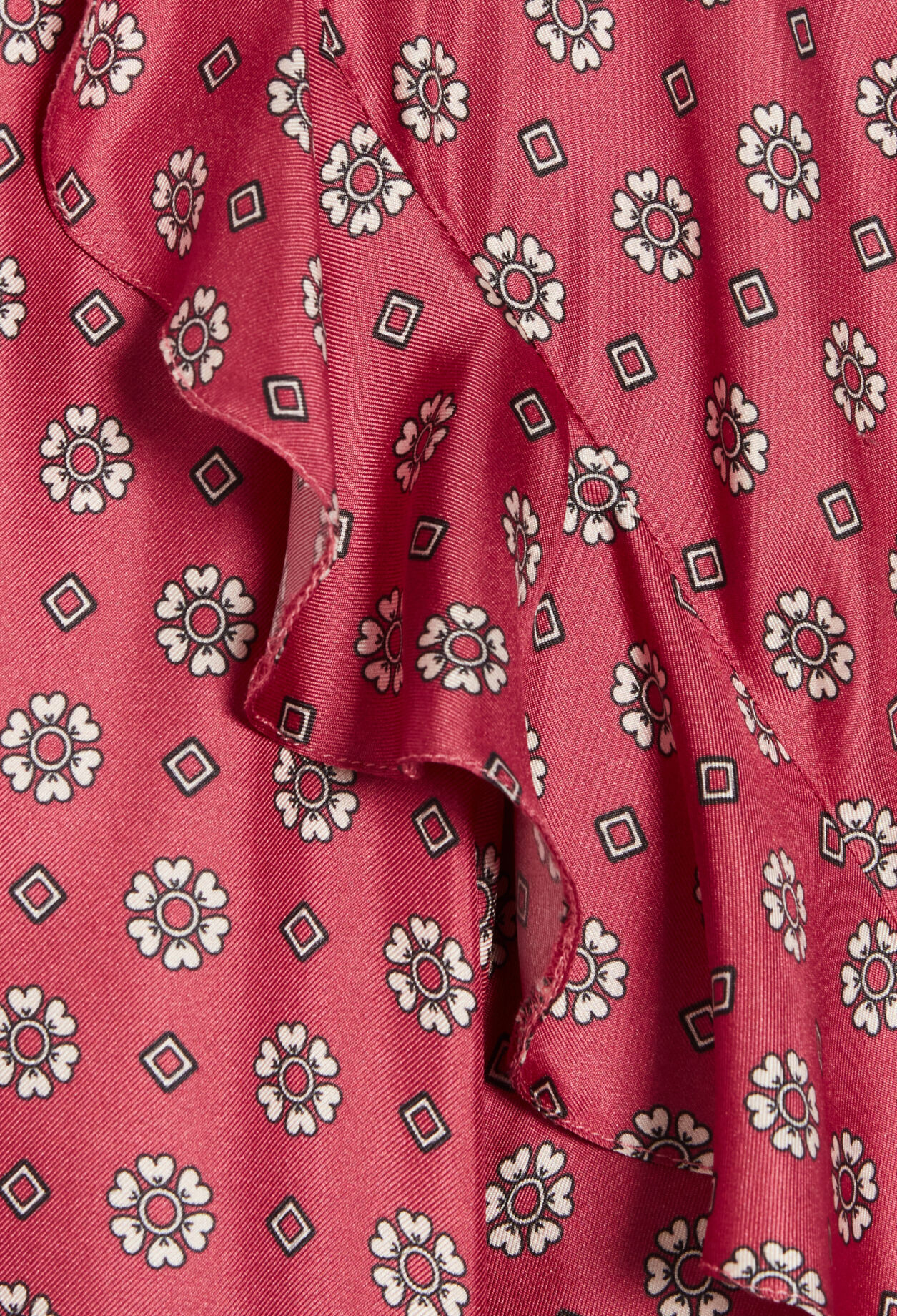 Printed satin mini dress