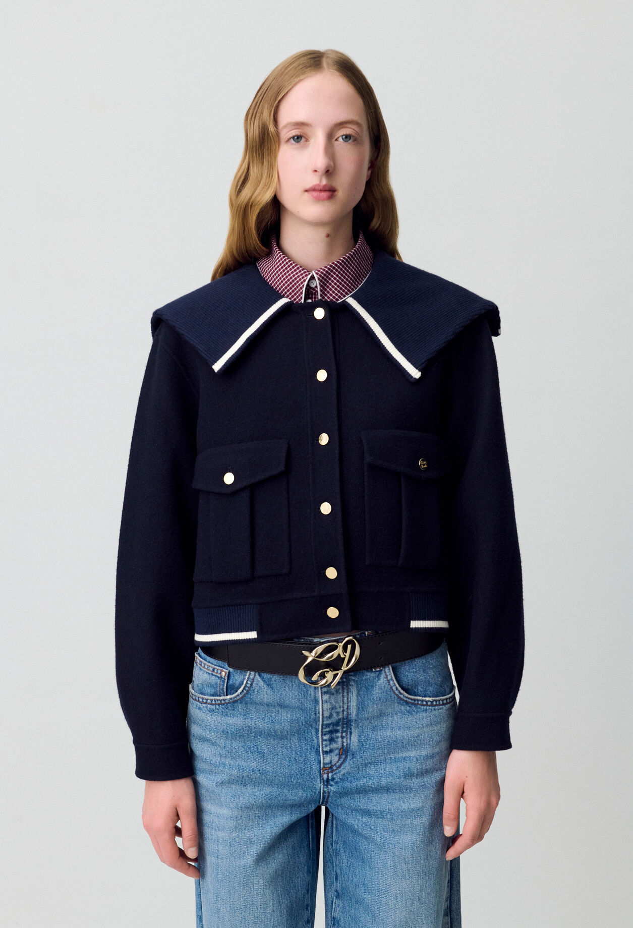 Manteau court laine
