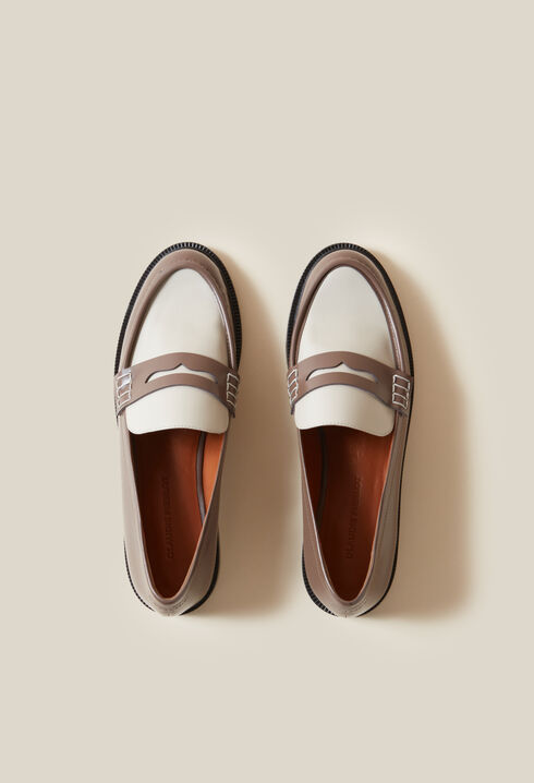 Mocassins vernis bicolores