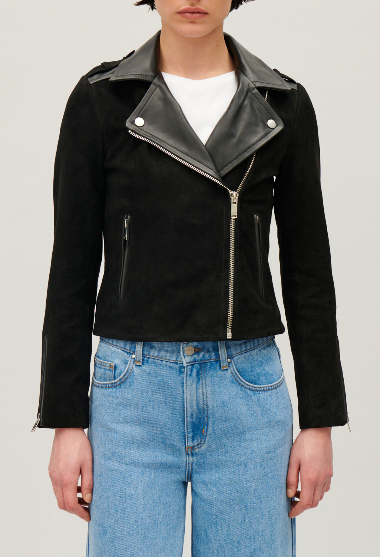 Black leather jacket