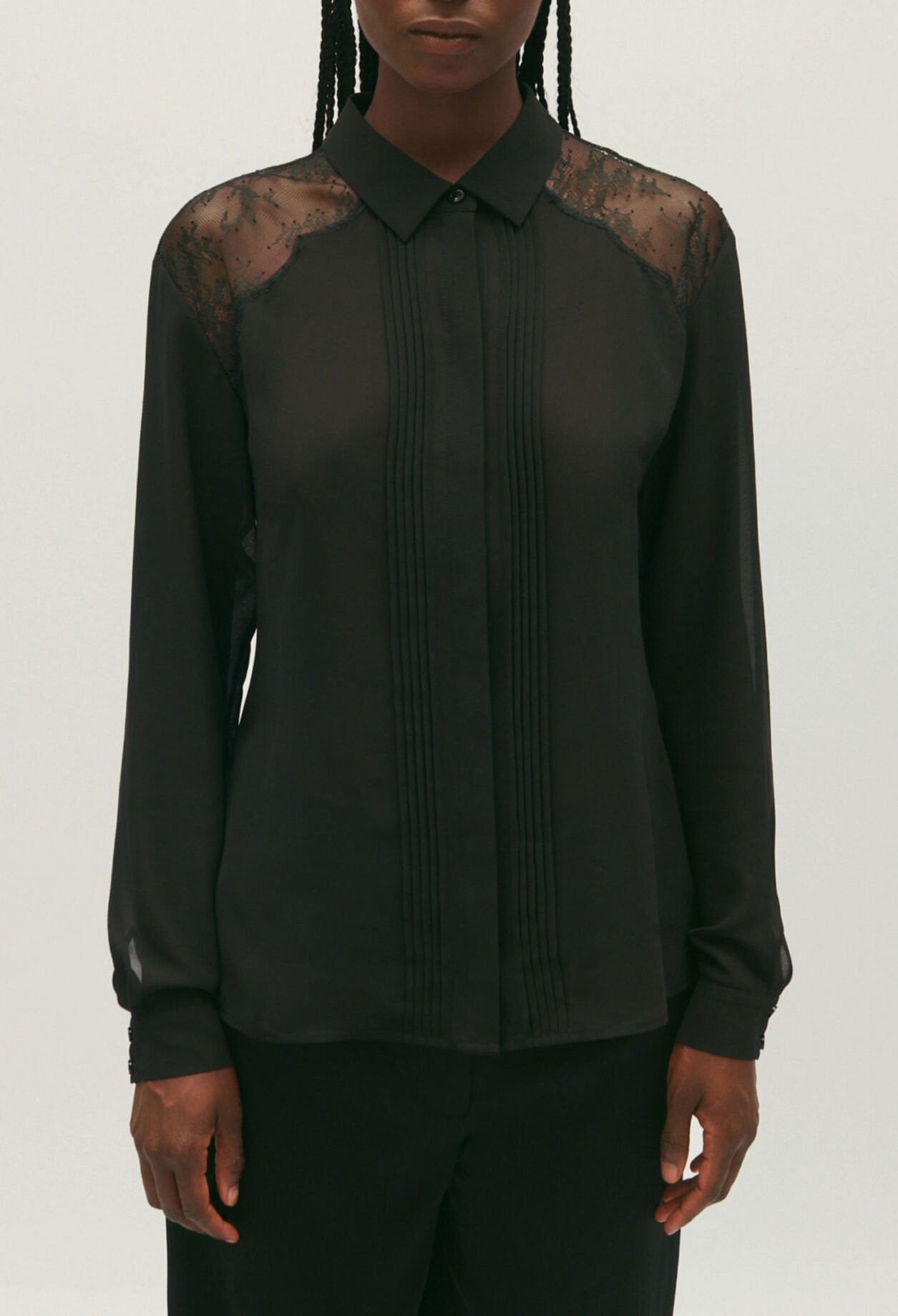 Chemise dentelle noire