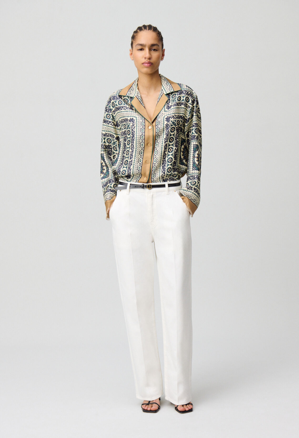 Chemise soie imprimée