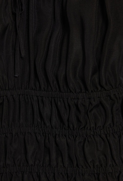 Blouse courte volants noire