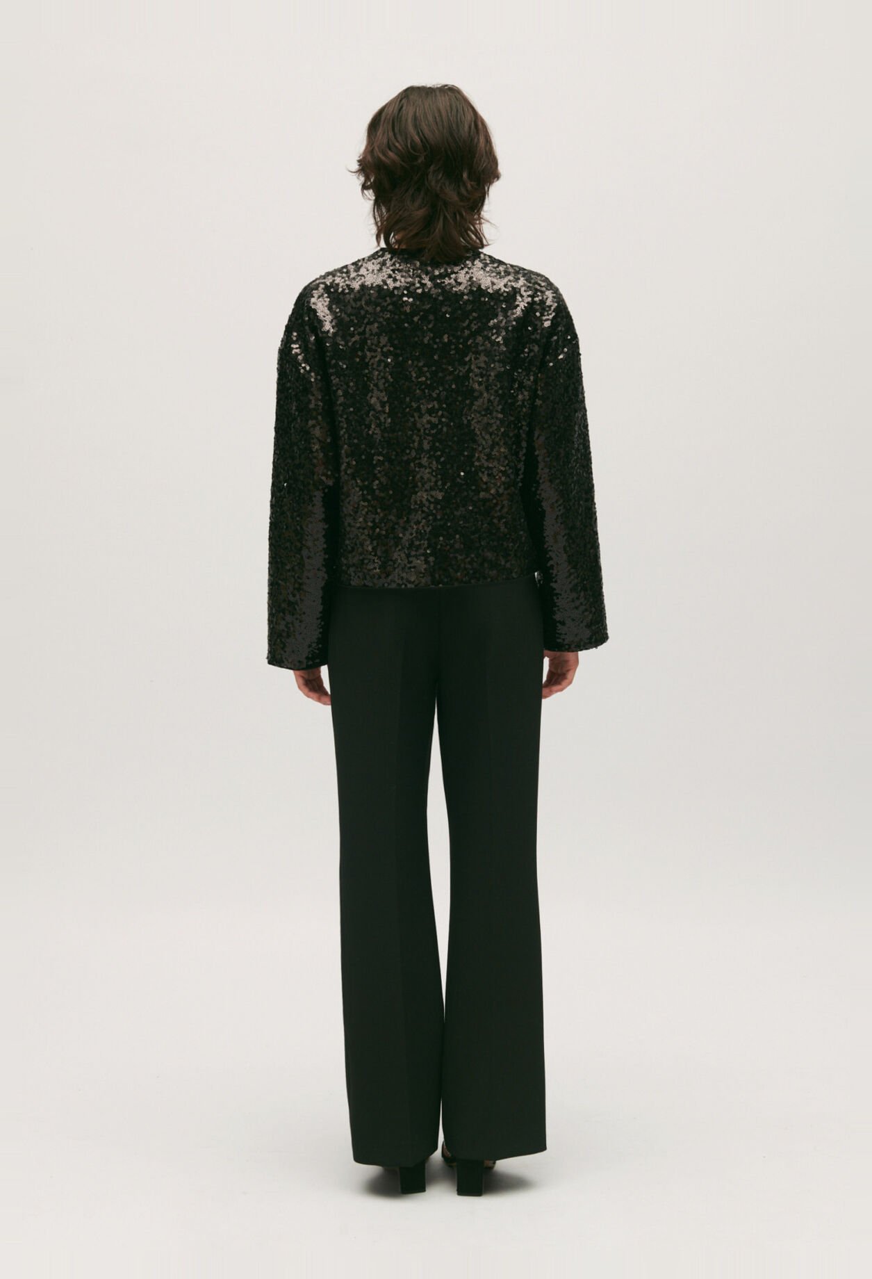 Cardigan sequins noir