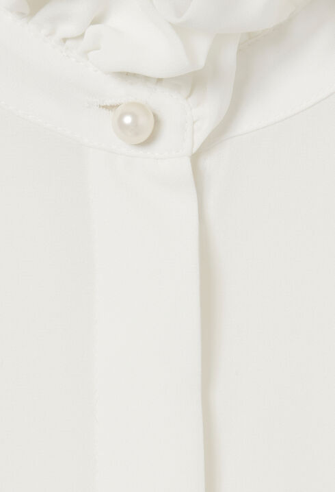 Chemise à col victorien écru