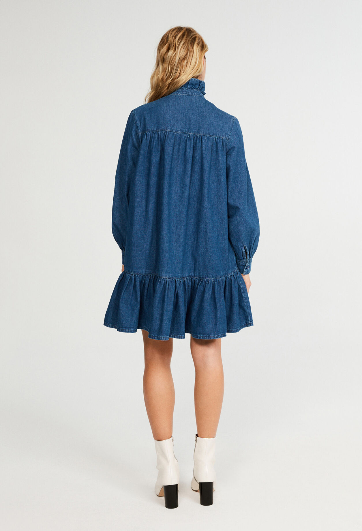 Robe trapèze en denim