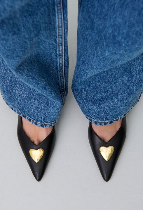 Golden Heart Court Shoes
