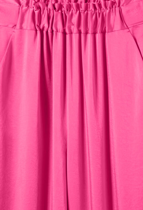 Pantalon large taille smockée