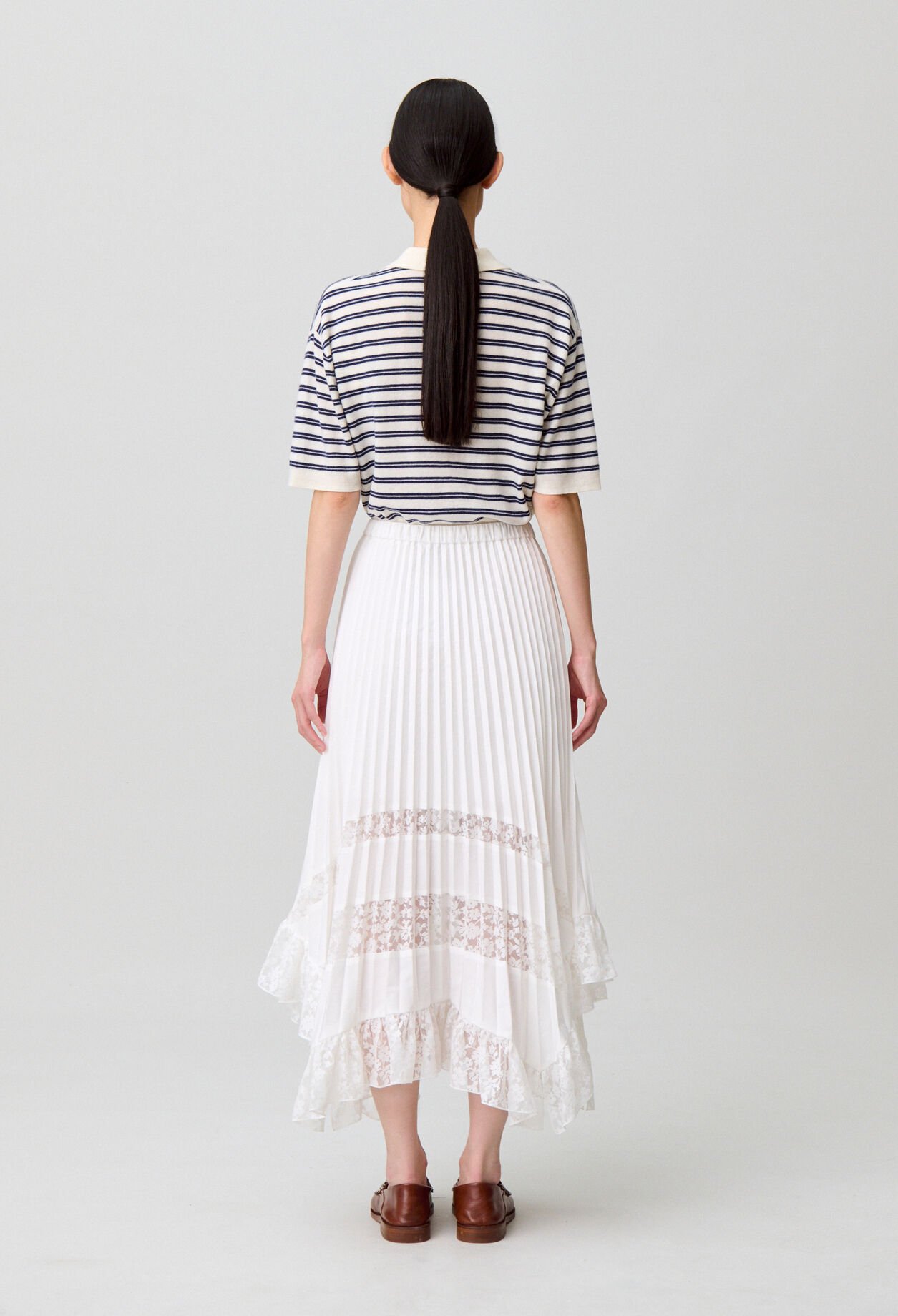 Floral pleated skirt