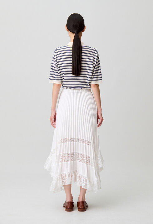 Floral pleated skirt