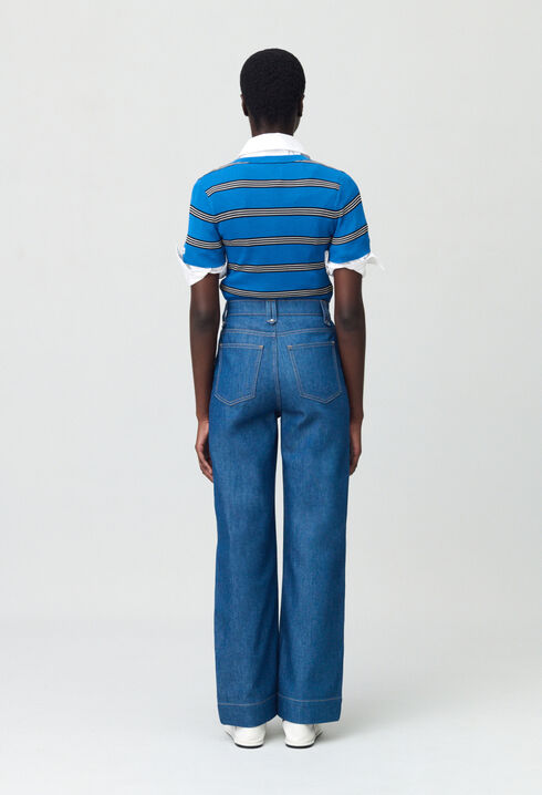 Jean large taille haute 