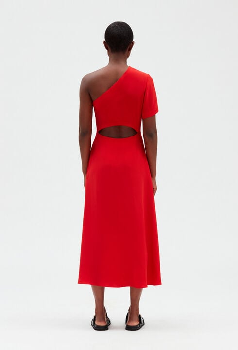 Asymmetric midi dress
