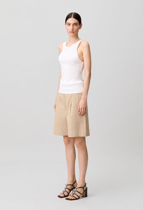 Linen Bermuda shorts