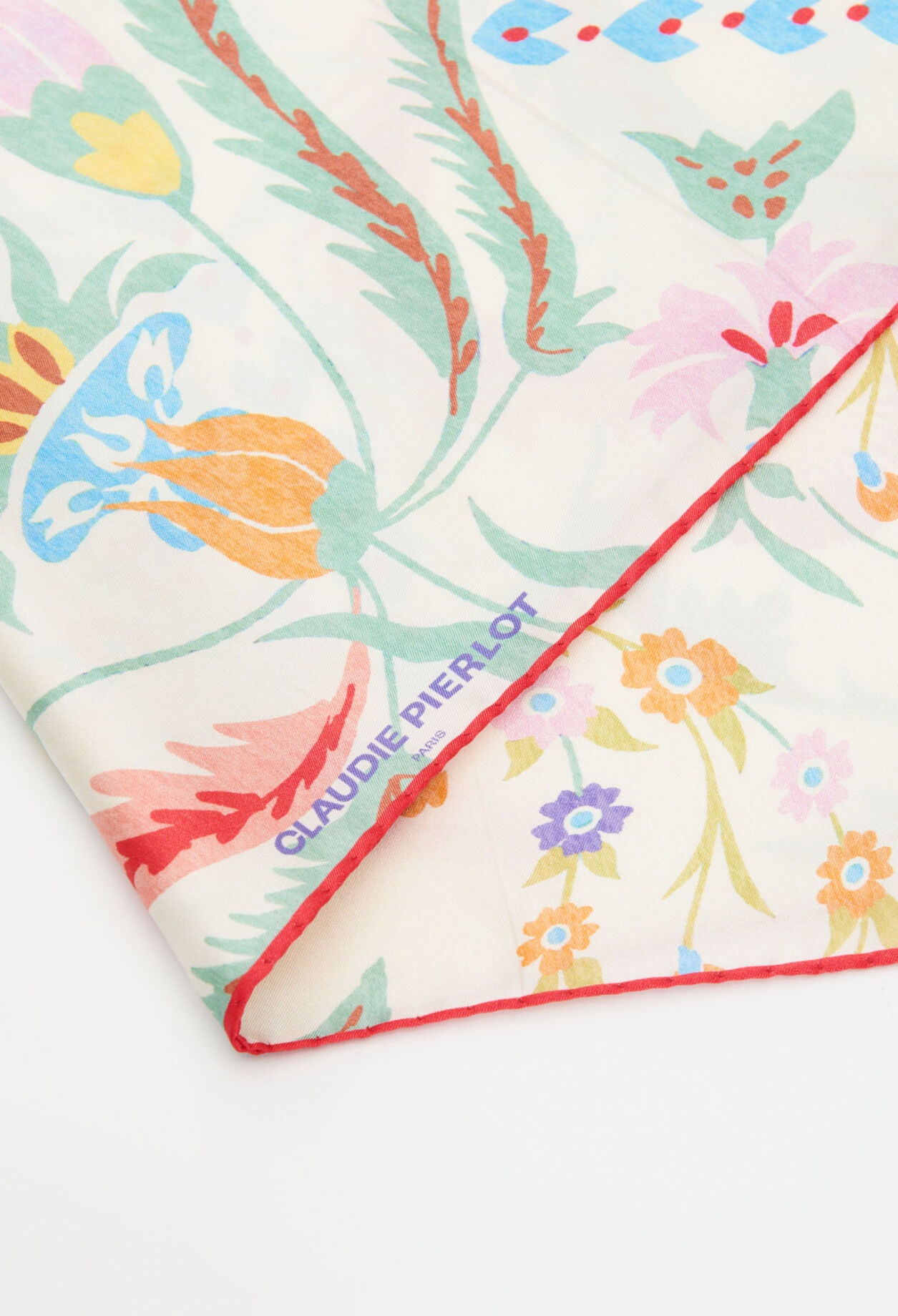 Square silk scarf