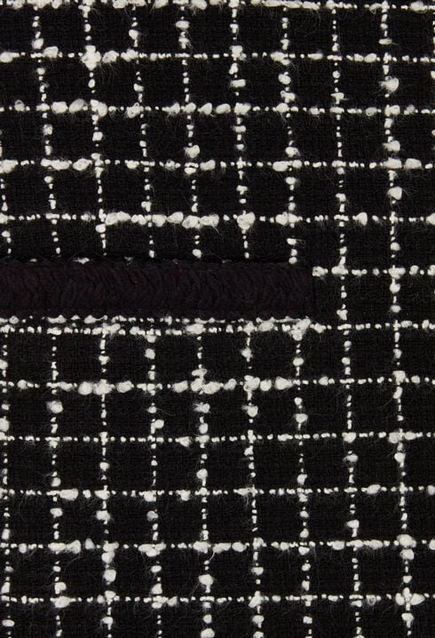 Two-tone short tweed dress