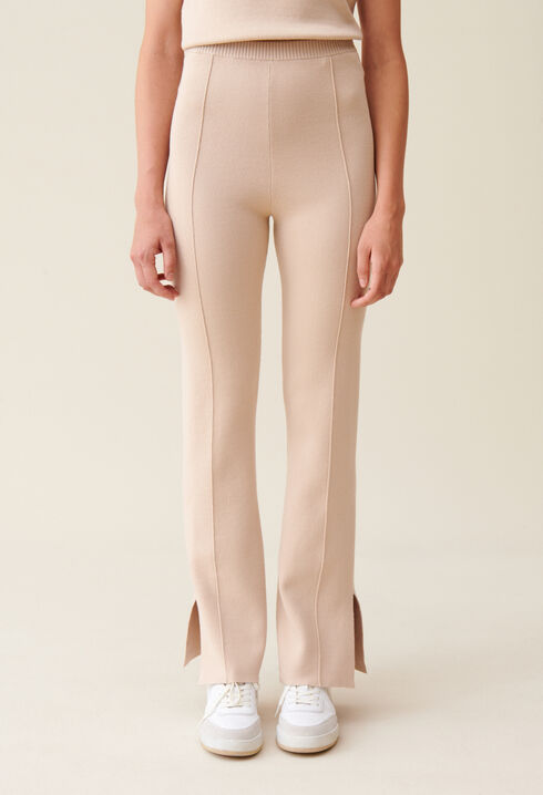 Pantalon droit fentes cheville