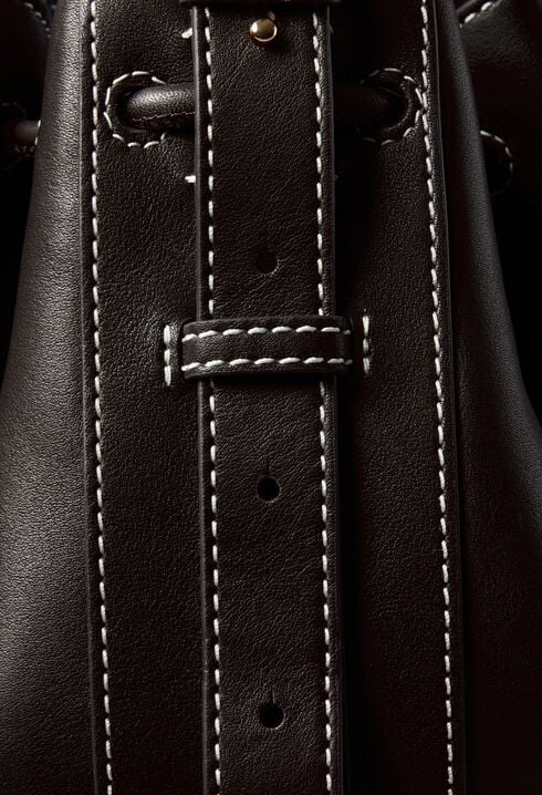 Grand sac seau cuir