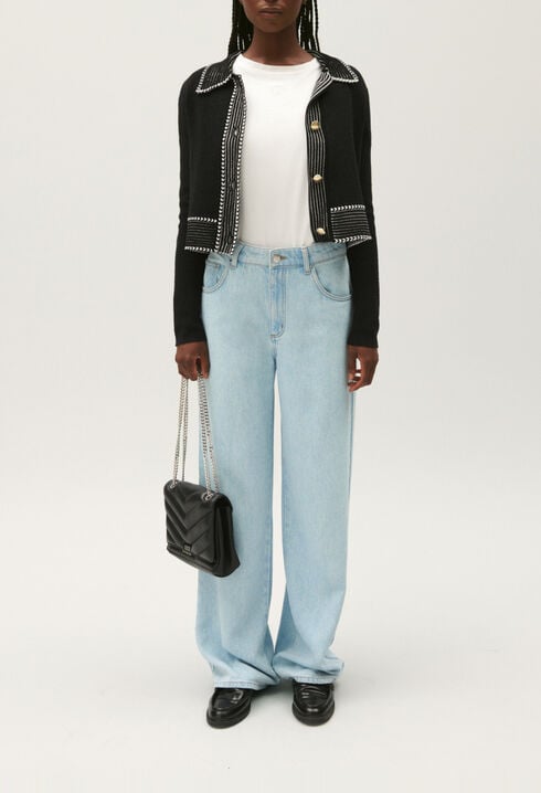 Cardigan court maille