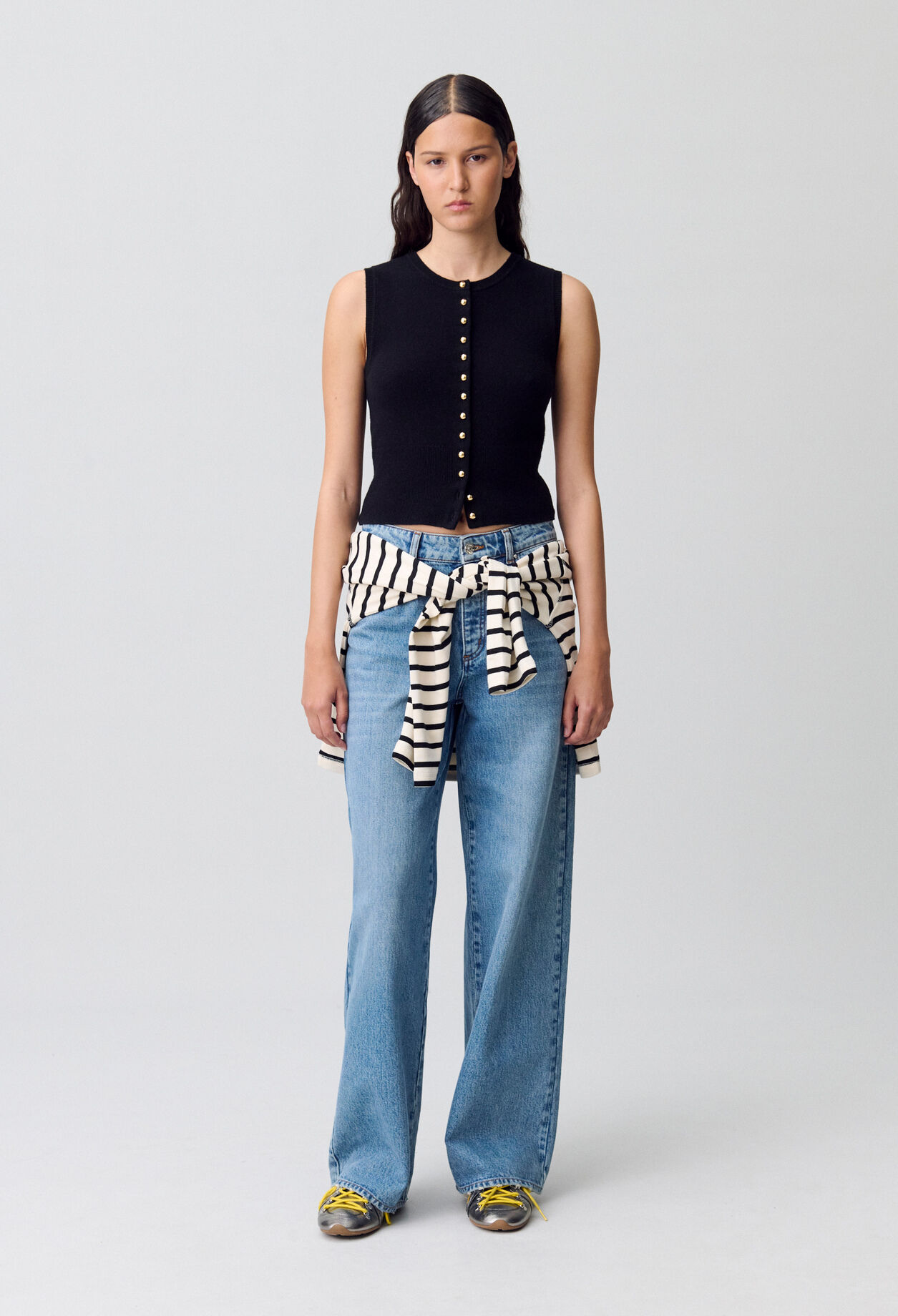 Button-Up Knitted Top
