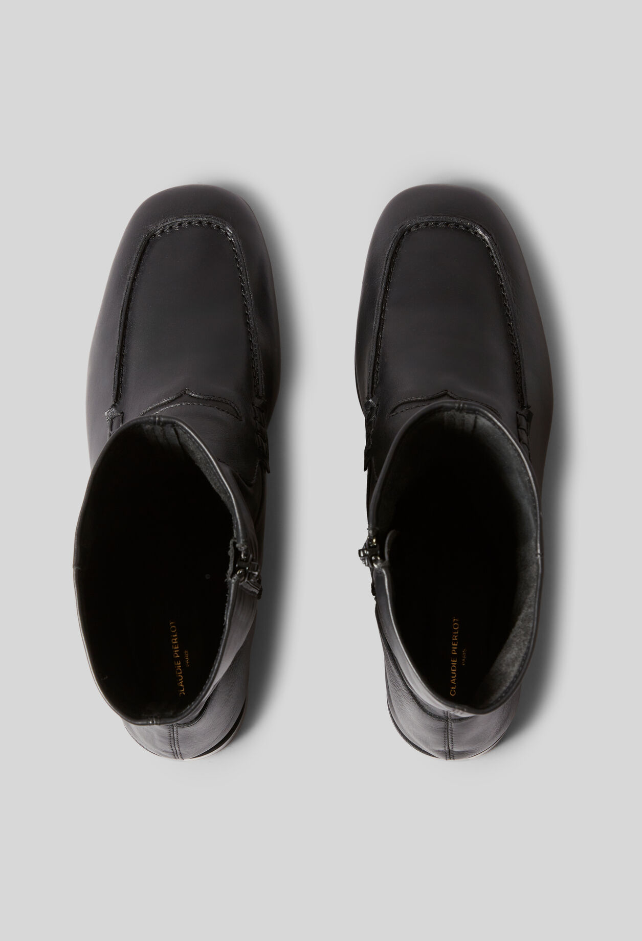 Bottines cuir style mocassins