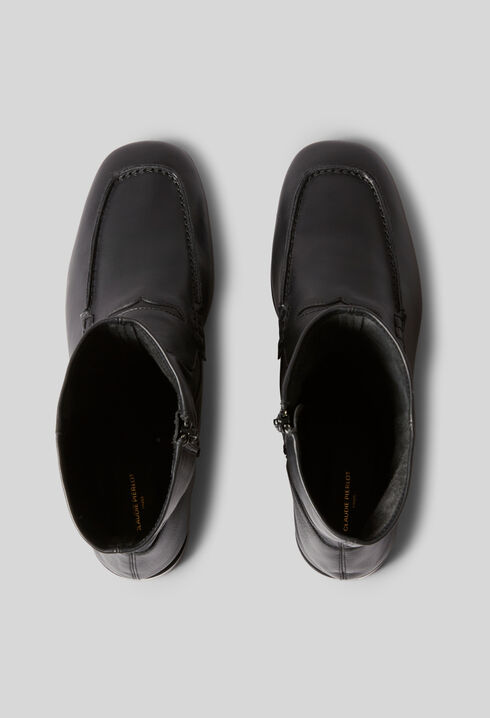 Bottines cuir style mocassins
