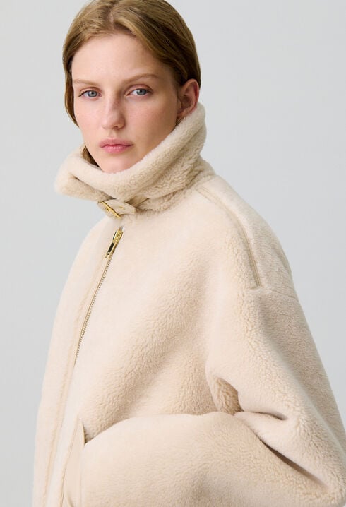 Shearling-Effect Coat